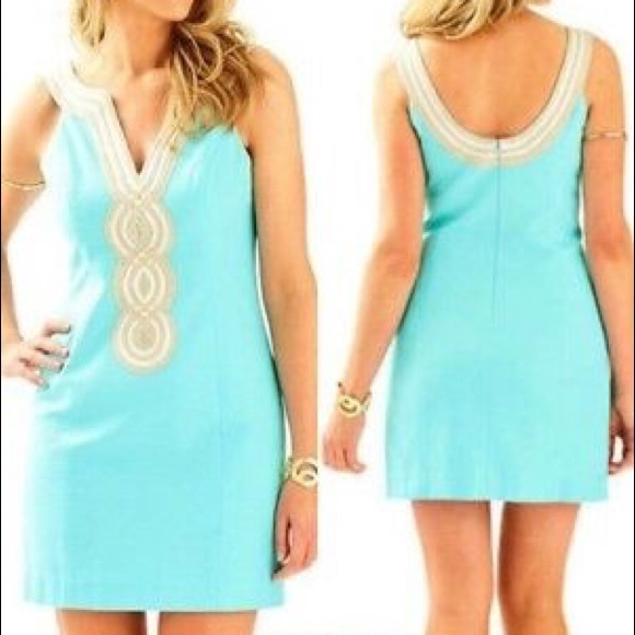 Lilly Pulitzer Serene Blue Valli Shift Dress Size2 - Picture 6 of 13